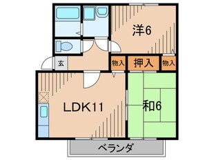 アネシス愛宕山１棟の物件間取画像